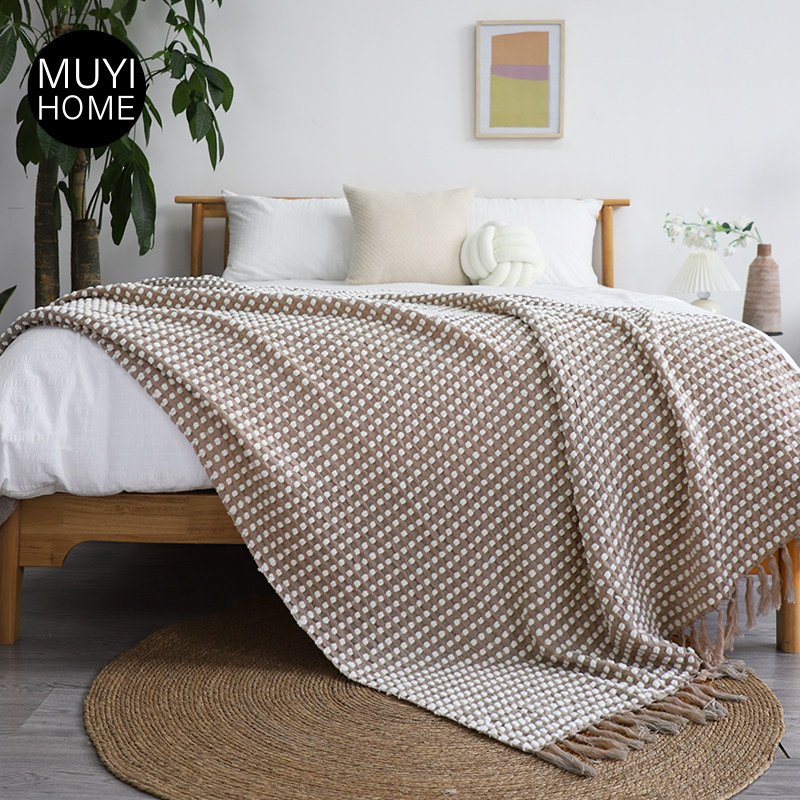 美式毯子毯床尾午睡办公室盖毯披肩沙发毛毯子针织休闲毯
