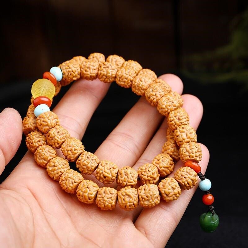 月印百川金刚菩提佛珠手串玄武纹菩提子搭配手链