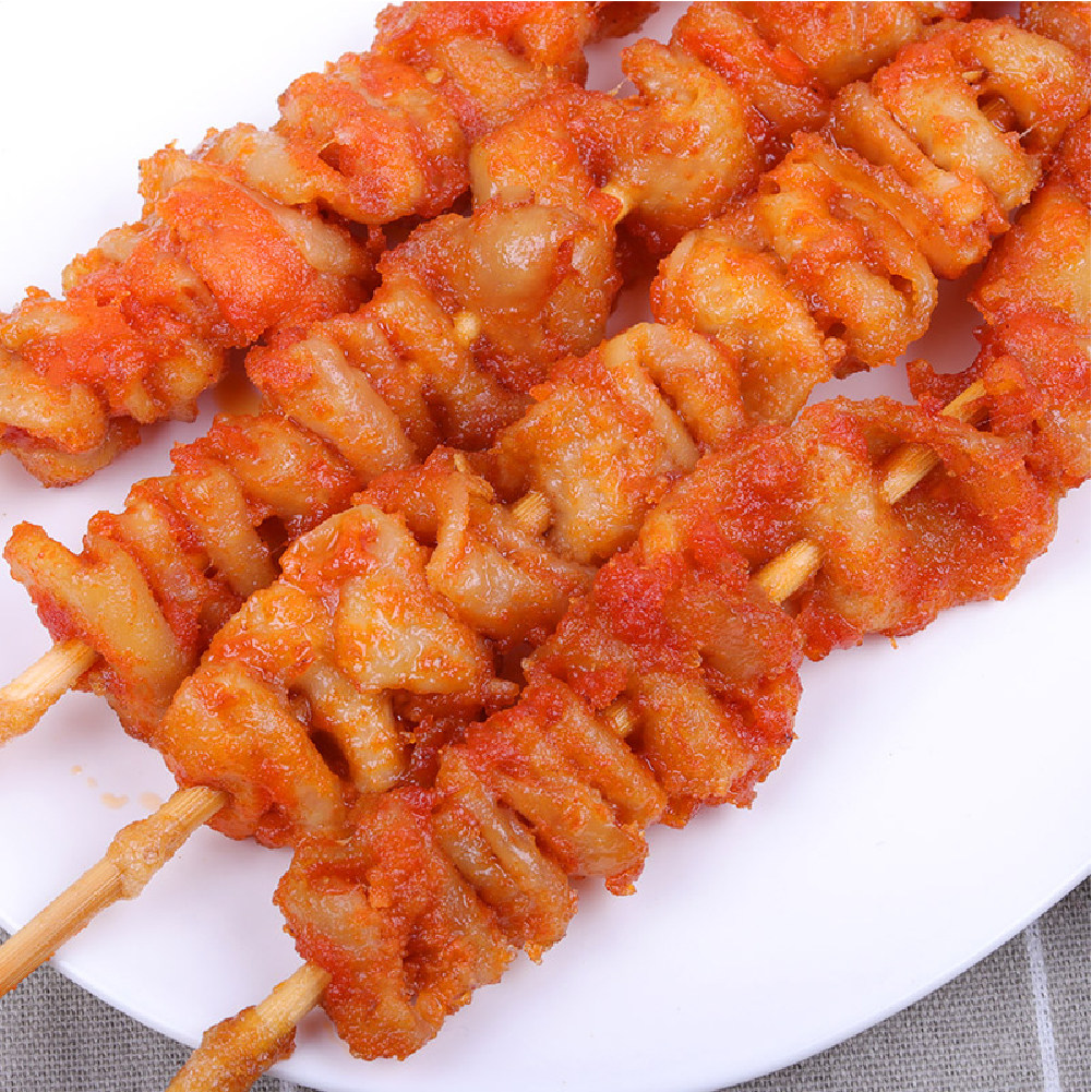 鸡皮商用冷冻烧烤串串食材户外bbq半成品小吃鸡肉丸