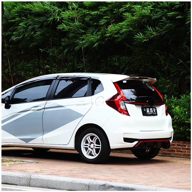 尾翼日版翼顶定风打孔改装gk5适用rs飞度尾翼