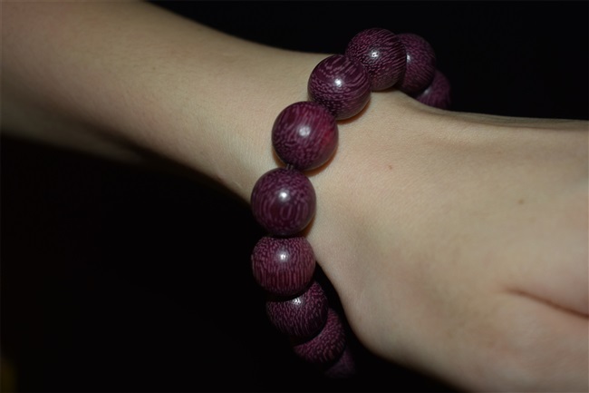 包邮天然巴西紫罗兰紫心苏木转运佛珠手串手链木雕