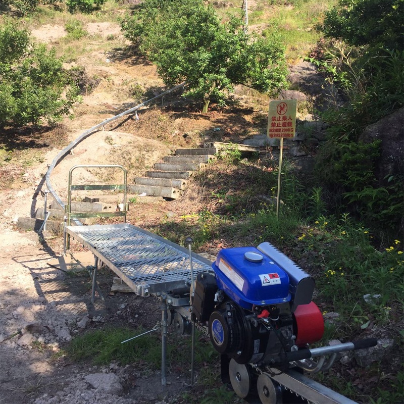 果园农用山地单轨运输车爬坡自走式柴齿条工程农用运输车辆