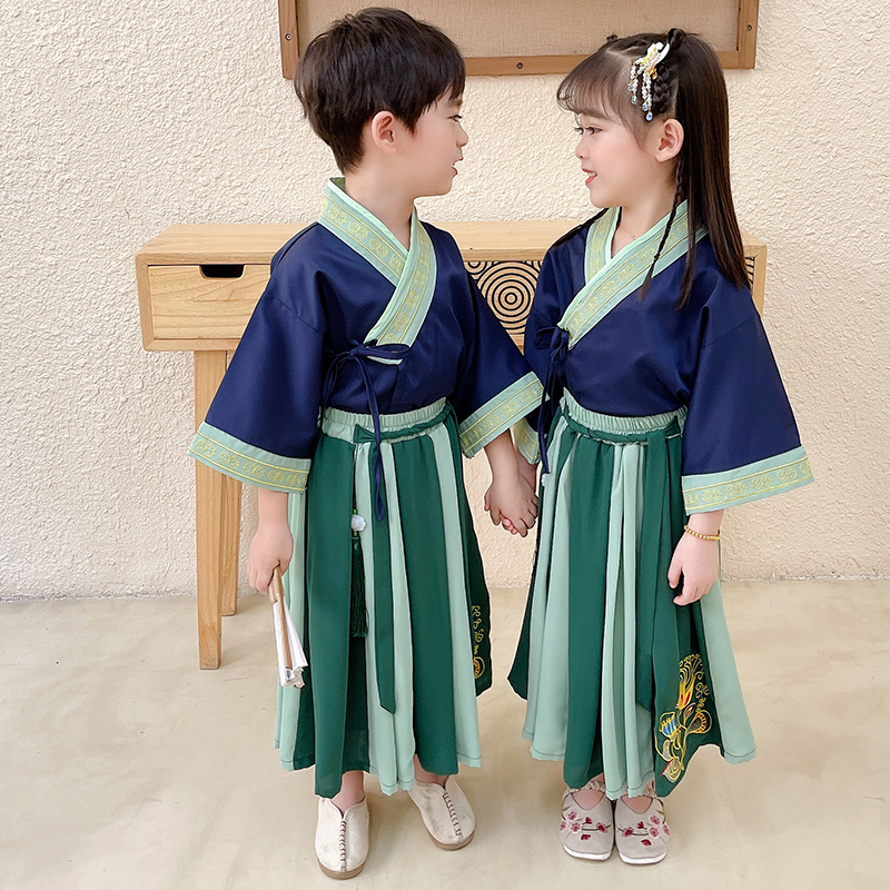 儿童古装汉服国学服男女童唐装