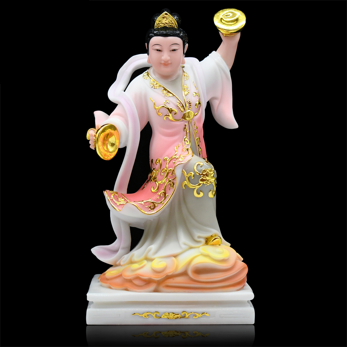 神像风伯雨师雷公电母汉白玉材质雷震子风神家用摆件