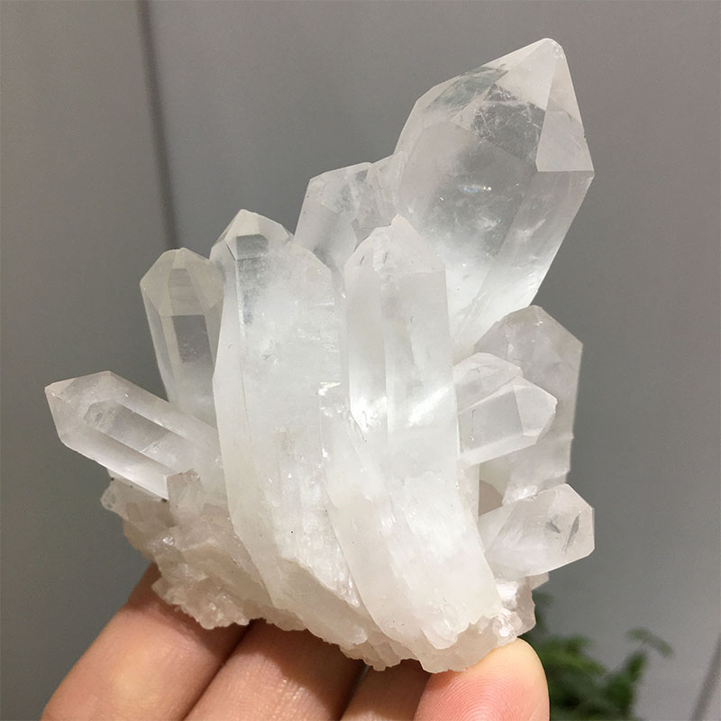 天然通透原石晶体矿物摆件办公室家居水晶石白水晶摆件