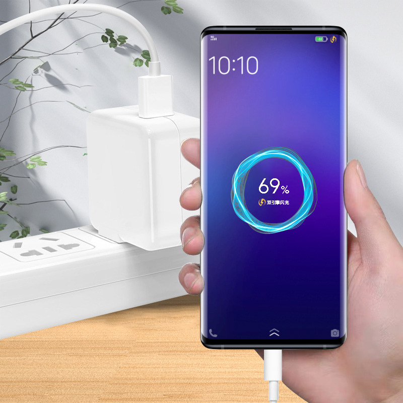 闪充适用2米加长电线版充5g原装数据线vivoy50手机充电器