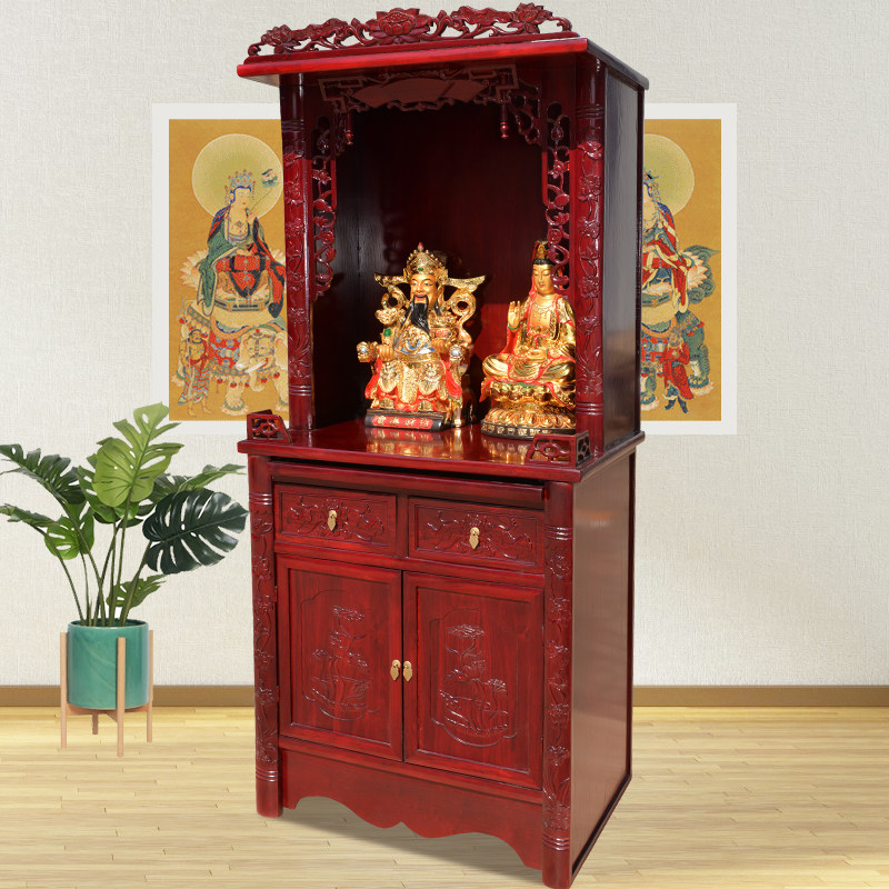 仿古风化中式供桌关公供奉佛龛武邑财神供台佛柜