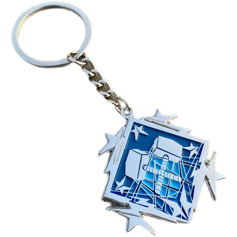 apex英雄周边金属双锤钥匙扣骷髅海排位徽章挂件游戏