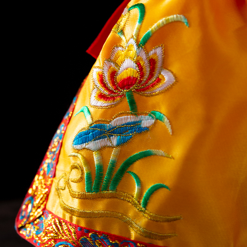 观音菩萨佛衣专用披风佛像斗篷彩绣金莲袈裟民族服装