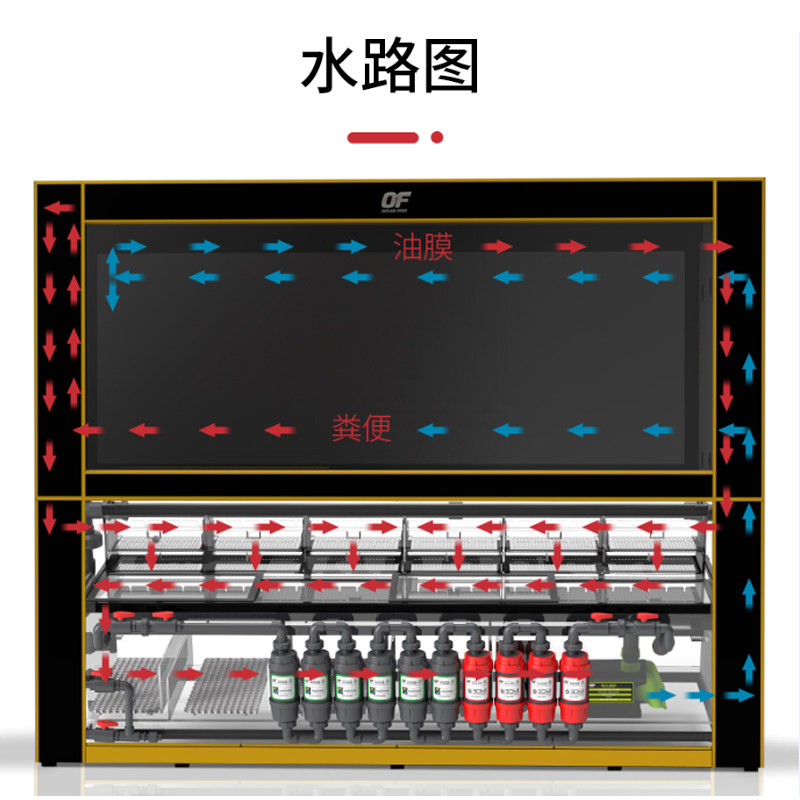 仟湖订做玻璃超白水族箱大型公司客厅鱼缸of桌面缸