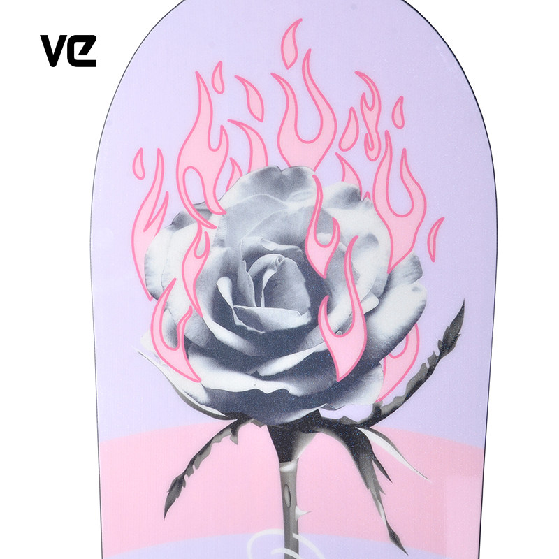 ve21雪季新款单板滑雪板女款flower玫瑰雪豹公园滑雪板