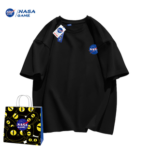 NASA GAME官网联名款新品2024纯棉短袖t恤男女儿童潮牌童装T恤YB