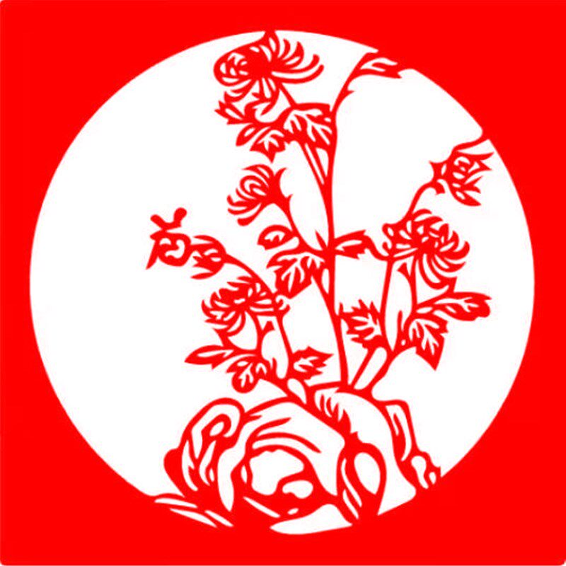 2021新品兰竹四君子剪纸刻纸图案练图素材电样版剪纸