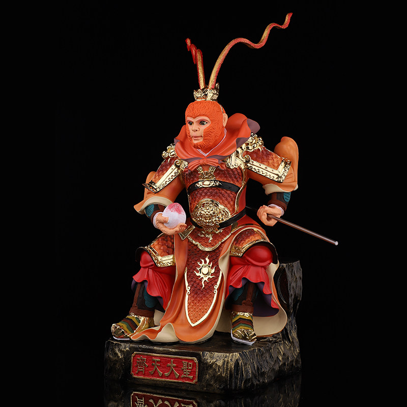 家用供奉齐天大圣孙悟空佛像战胜美猴王神像树脂彩绘摆件