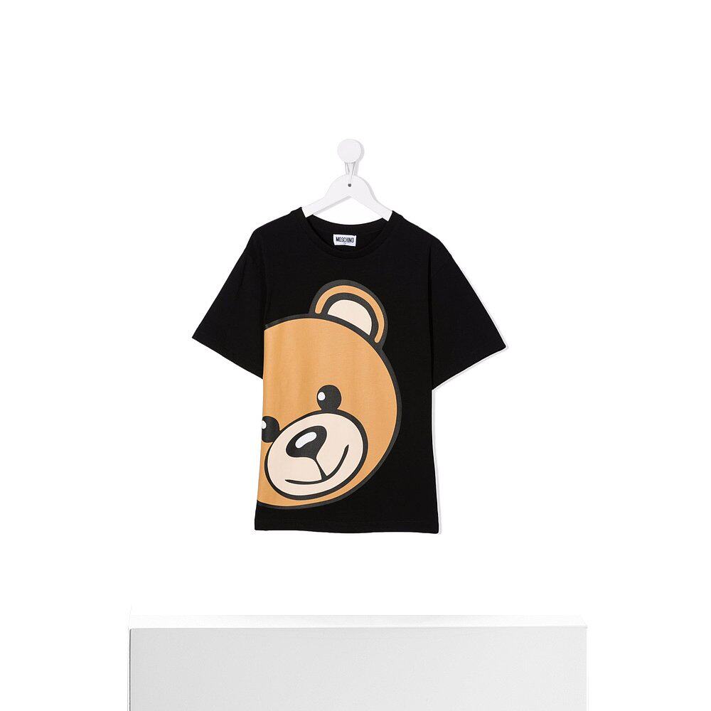 香港直邮moschino黑色泰迪熊图案印花t恤h5m02xlba0160100