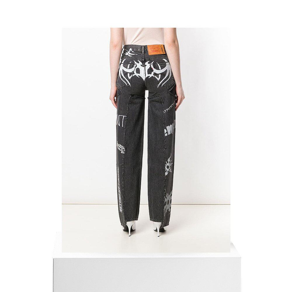 香港直邮vetements秀款牛仔裤wah19pa103