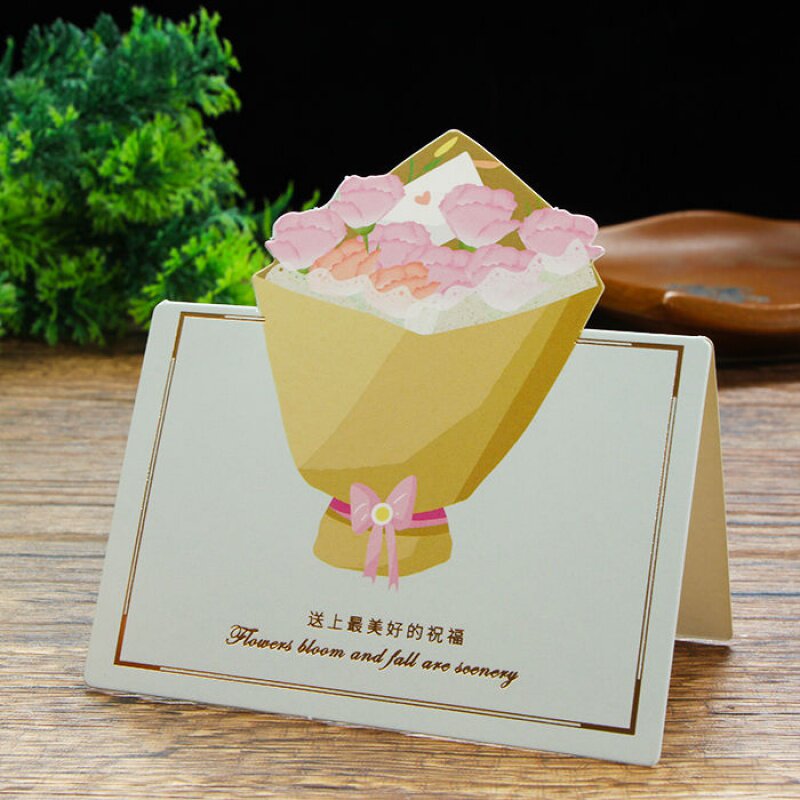 创意卡心贺片心形生日生日卡卡卡祝福贺卡感谢贺卡