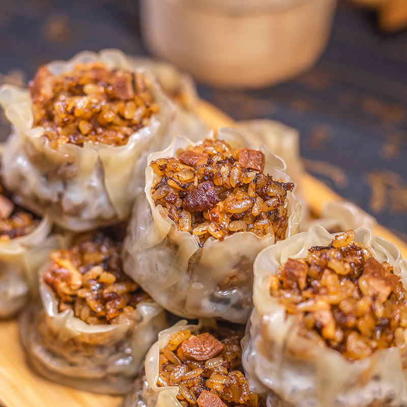 手工美食干菜肉丁大烧卖糯米烧麦早餐速食半成品懒人冷冻食品点心