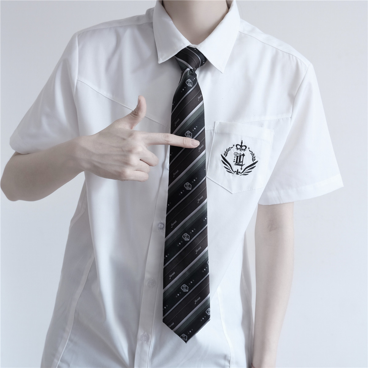 原创男款短袖衬衫jkdk制服正版男生衬衣jk