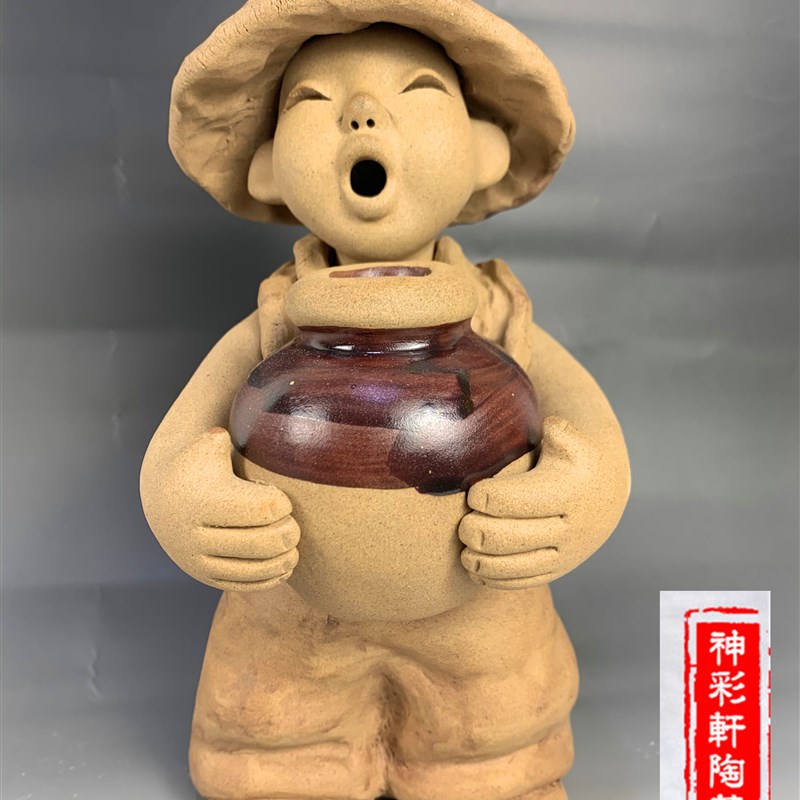 手工陶艺泥人陶土人物陶瓷娃娃酒店装饰陶人摆设摆件