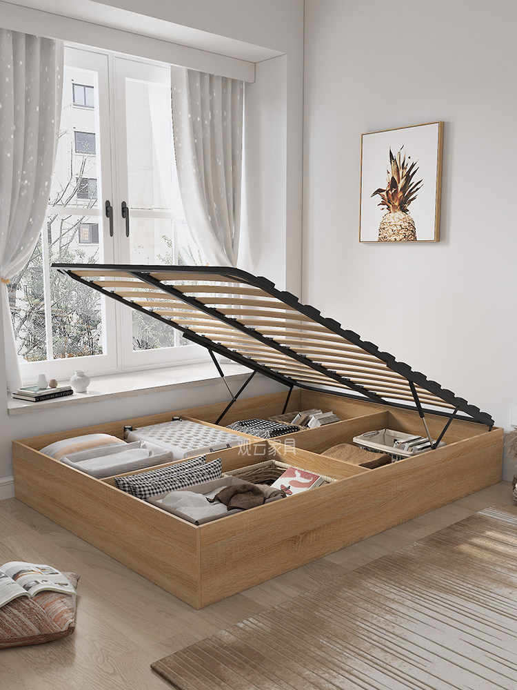 定制小户户型单人床床头床箱体高箱储收纳定做板式床