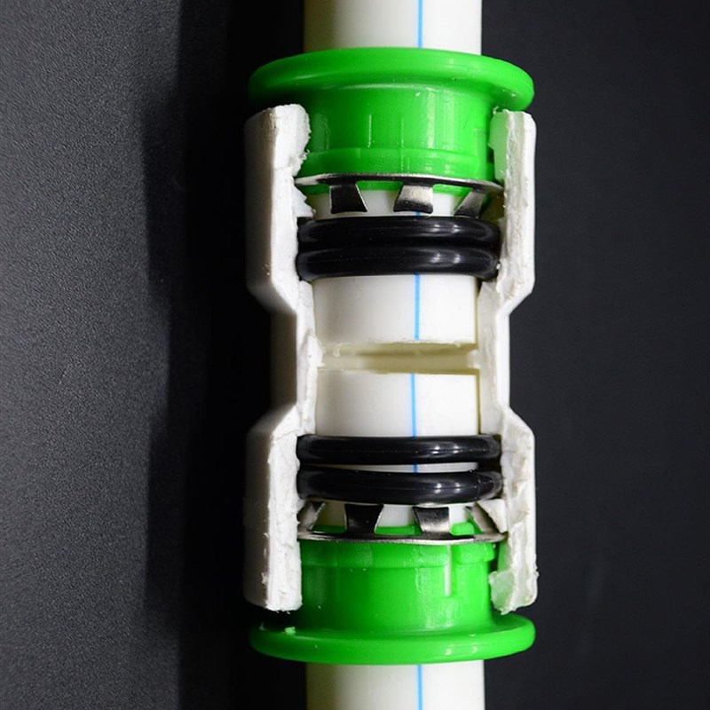 塑料快插pvc管快n速接头管道4分25清洗机地暖家用对插直插式洗