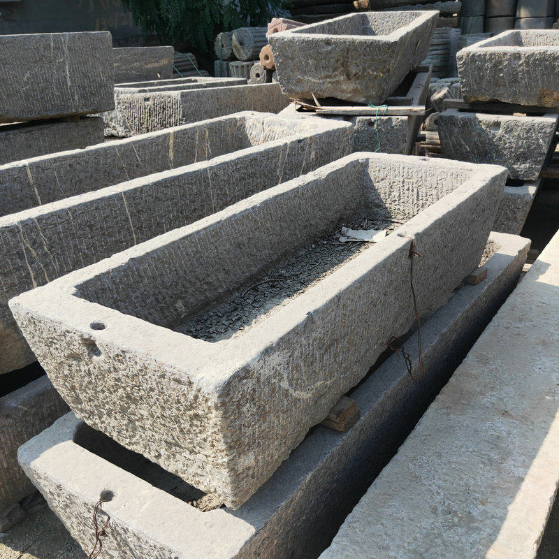 石雕石槽民间景区旧牛槽马槽流水摆件仿古猪槽p马槽老石槽雕塑定