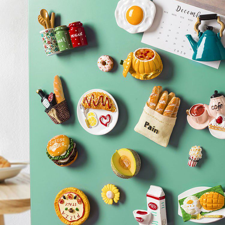 韩国创意3d立体冰箱贴磁ins食玩磁性可爱文化创意冰箱贴