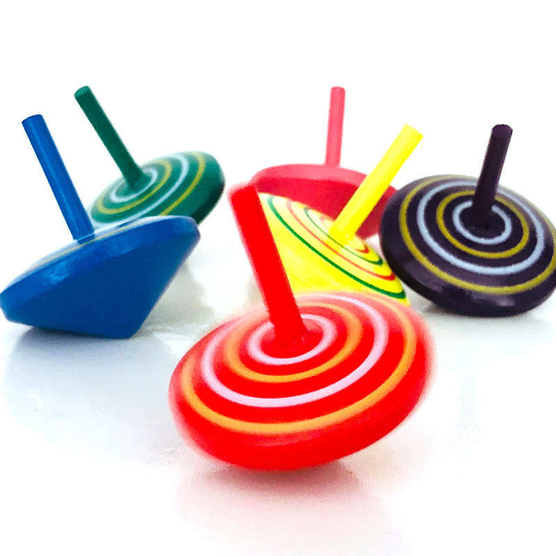 陀螺新质小礼品50个手动旋转幼儿园教具男女孩子创意