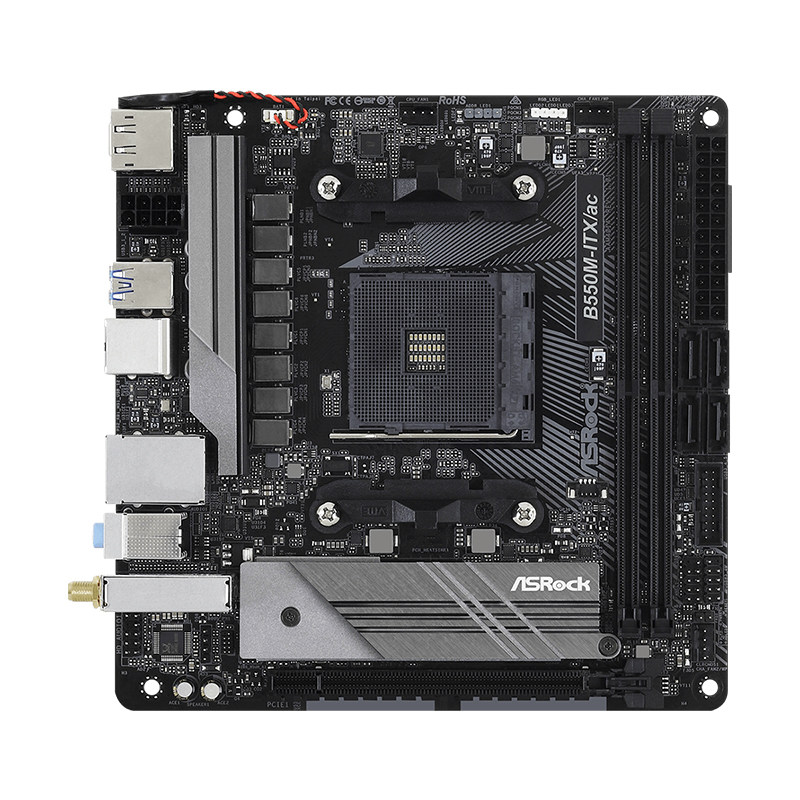 asrock华擎科技b550m-itxac电脑游戏matx主板支持5600g5700g主板