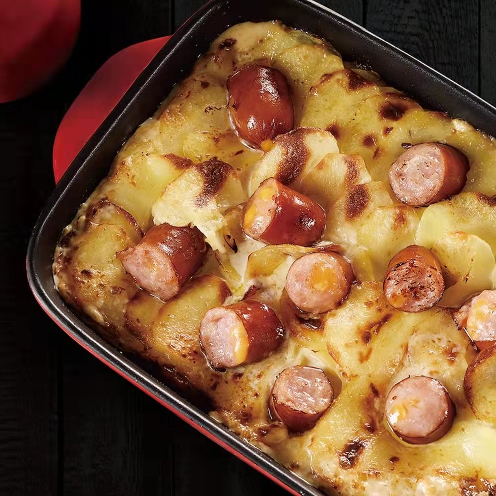 尊乐美式烤肠520g百搭车达烟熏纯肉西式早餐香肠