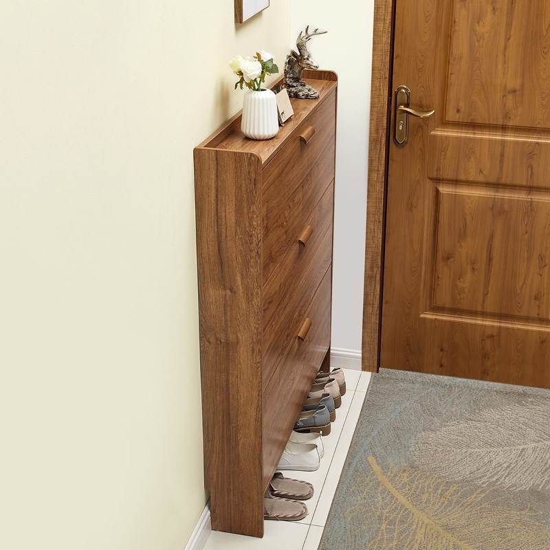 翻板鞋柜超薄20cm17经济型家用门口多功能组装简约鞋柜