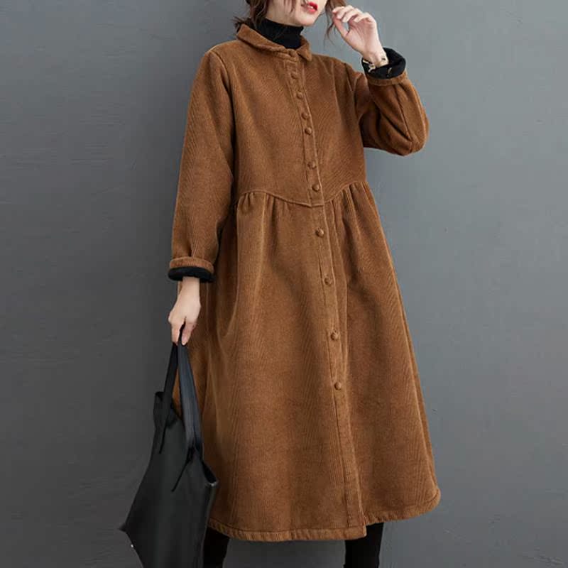 冬季女士风衣外套秋冬2021年新款灯芯绒百搭中长街舞服装