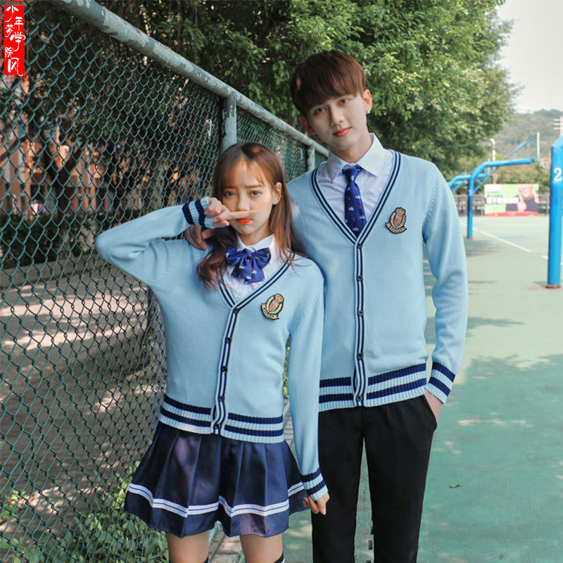 秋冬冬日学院风中中学生班服套装英伦风高中生校服学生校服