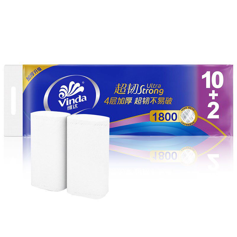 卷纸卫生纸10斤维达大卷每提1800克提装厕纸家用卷筒纸