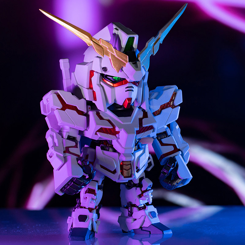 正版独角兽高达qmsv-mini盲盒万代联名自由潮玩手办潮玩盲盒