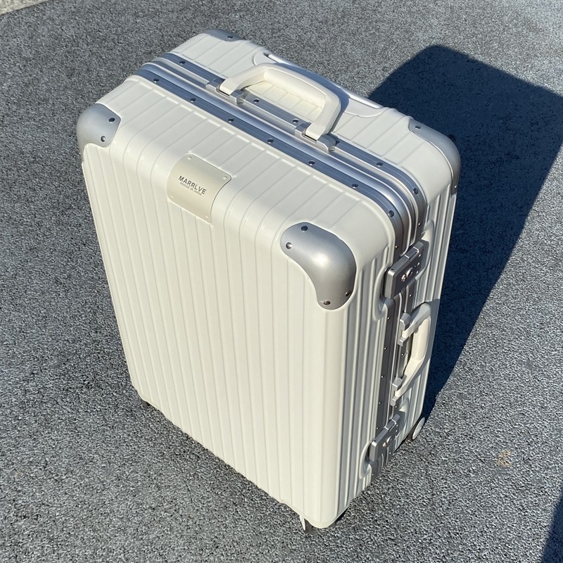 实实在在箱包日本marrlve高颜值铝框箱pc拉杆箱静音万向旅行箱