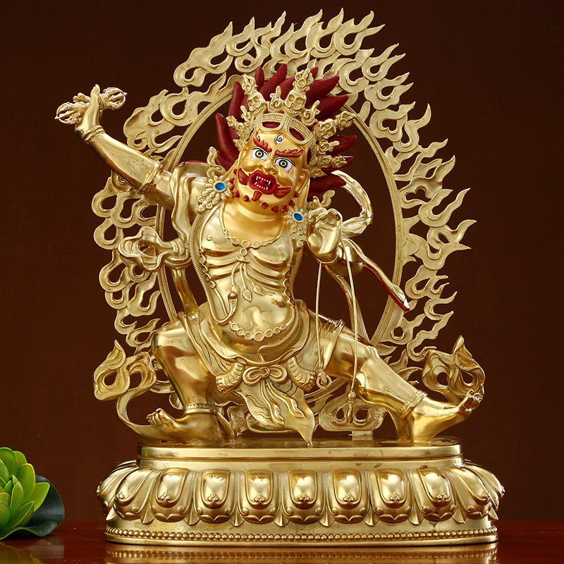 金刚佛像菩萨尼泊尔密宗纯铜鎏金藏传居家佛堂摆件