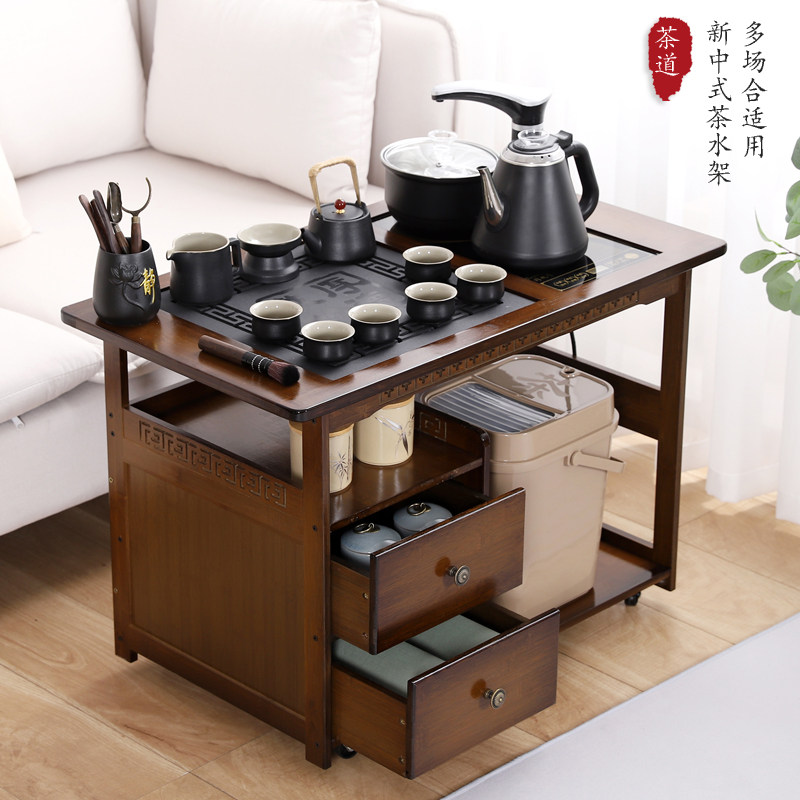 茶台移动小茶车家用阳台茶具套装装小烧水壶一体式茶几