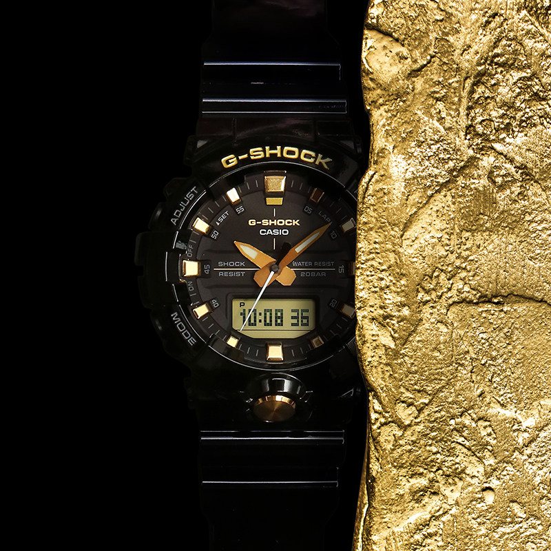 手表卡西欧gshock时尚防水运动男表石英ga810gbx1a9日韩腕表