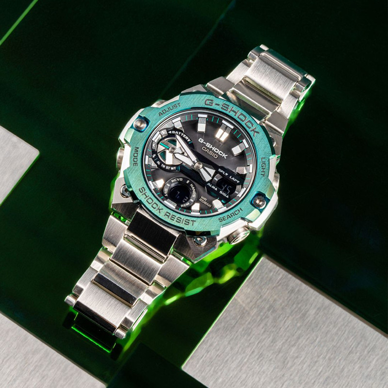 卡西欧钢铁之心gshock手表绿水鬼gst400b100机械表casio日韩腕表