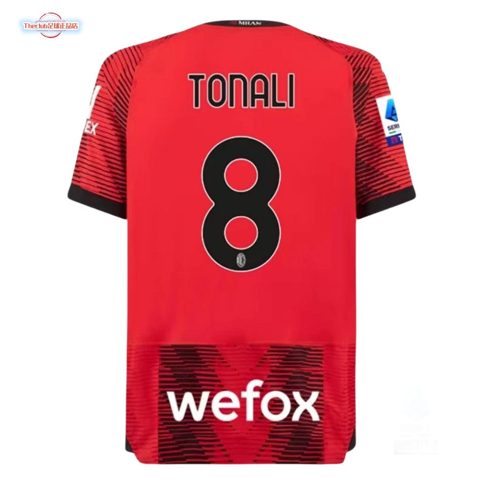 正品2324ac米兰主场球衣长袖10号莱奥托纳利吉鲁伊布短袖足球服