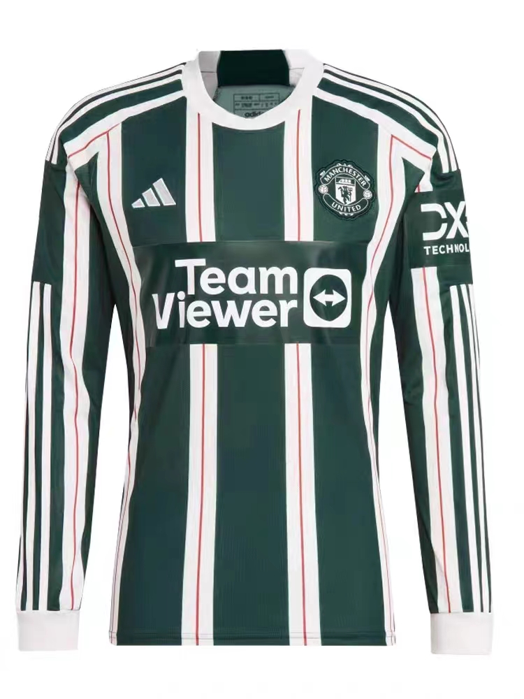 2324曼联球衣客场球员版17加纳乔10拉什福德7号芒特长袖足球服