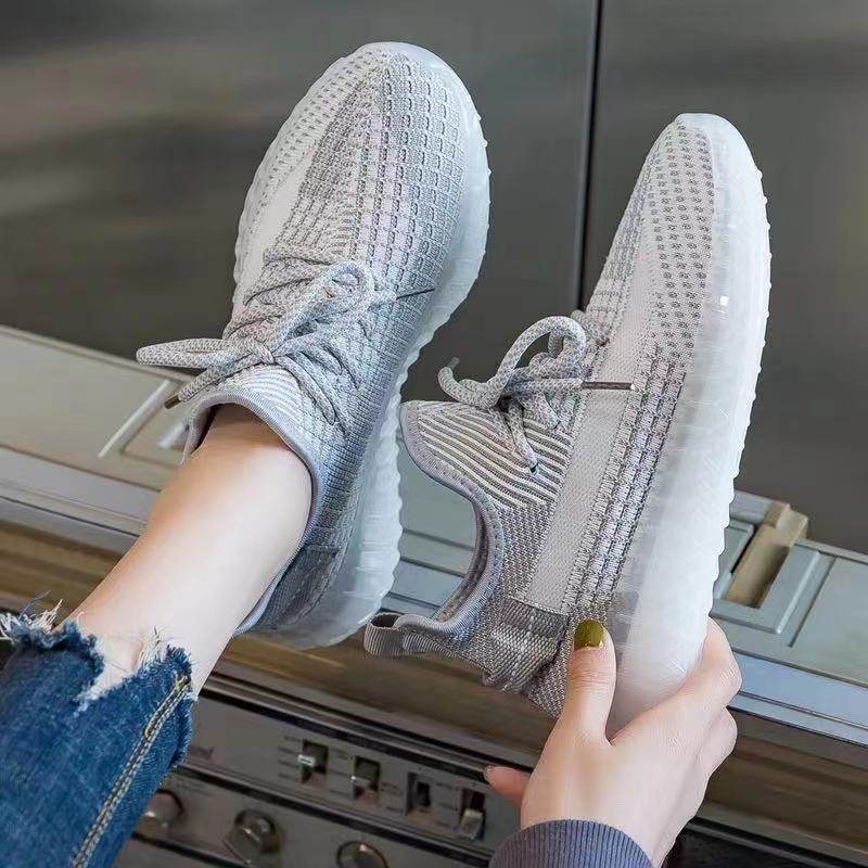 椰子鞋女2022夏季新款网面透气飞织运动