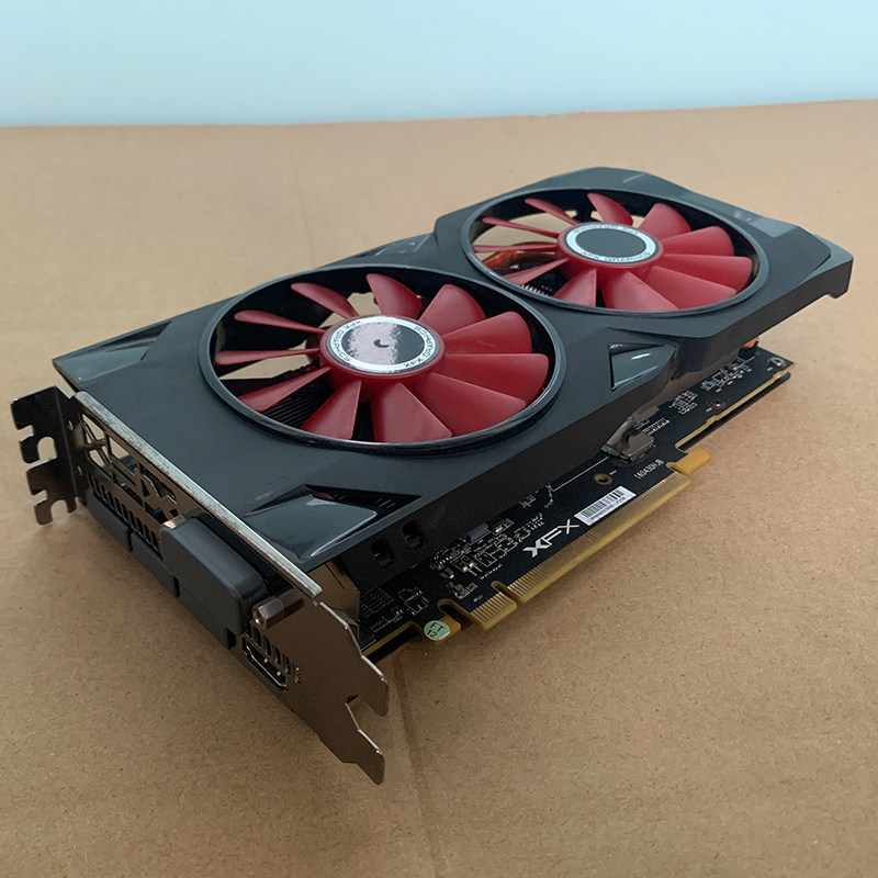 讯景rx580黑狼8g台式机游戏显卡2048sp金属背板显卡