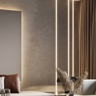 米家智能嵌入式线形led线条石膏吊顶明装线性室内led灯带