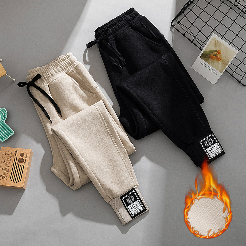 品牌折扣店专柜撤柜剪标女装秋冬加绒哈伦裤宽松显瘦休闲束脚卫裤