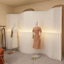 Luminous Screen Partition Mobile Folding Paper Wall Brief Office Mall Exhibition Hall Partition Wall Live Background Wall