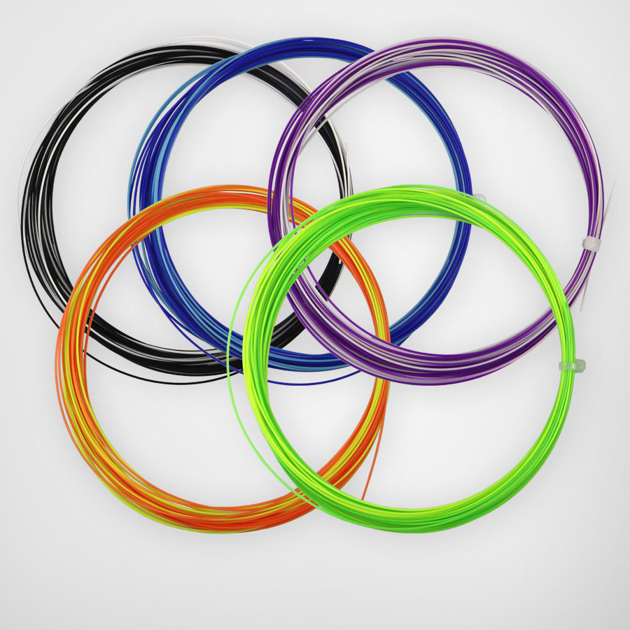 双色多彩羽毛球拍彩虹羽靓丽2色羽毛球线耐弹力羽毛球拍线