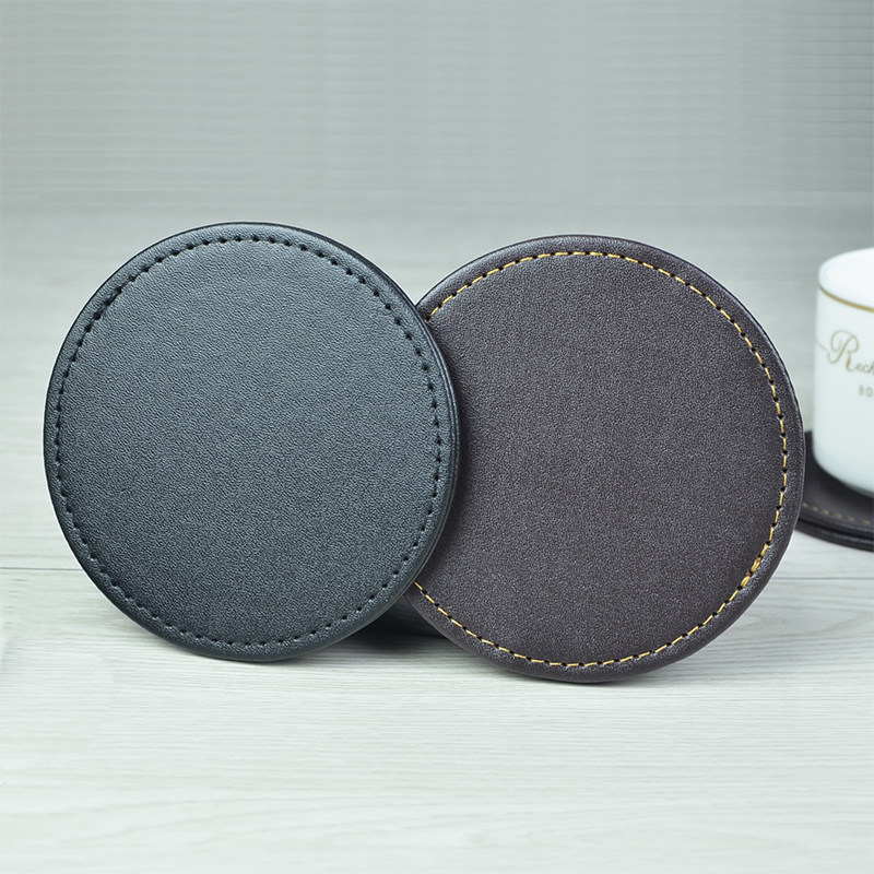 杯垫皮质隔热定制logo会议茶杯托垫啤酒洋酒杯垫